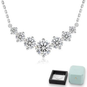 Adjustable S925 Sterling Silver Chain 14K White Gold Plated, Birthday Gifts for Wife Mom Daughter