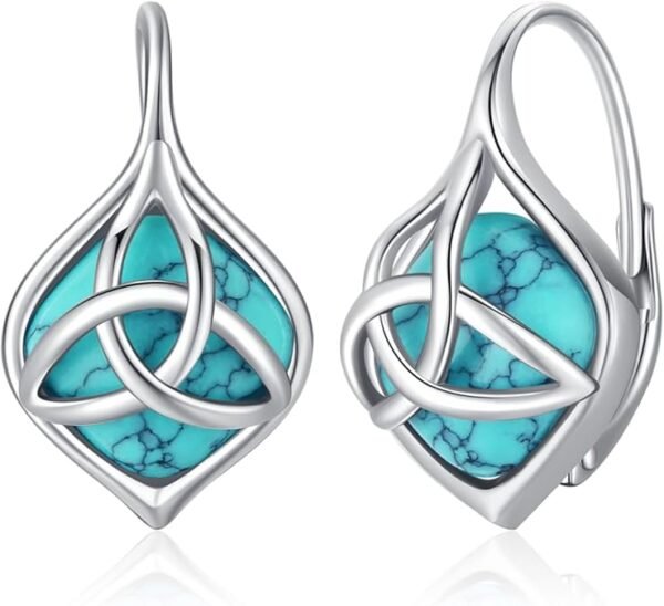 Sterling Silver Earrings and Necklaces for Women, Leverback Dangle Drop Earrings Jewelry